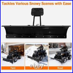 Universal 60in Snow Plow Blade Snow Plow Kit Heavy Duty Steel Push Snow Blade