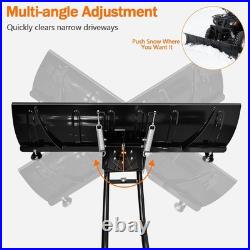 Universal 60in Snow Plow Blade Snow Plow Kit Heavy Duty Steel Push Snow Blade