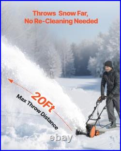 VEVOR 12A 17 in Electric Corded Snow Shovel 20 ft Throw Distance Snow Thrower