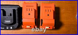 Voltask 24V Li-Ion Dual Port Charger + 2 Batteries 4.0Ah B-20-4 Open Box