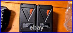 Voltask 24V Li-Ion Dual Port Charger + 2 Batteries 4.0Ah B-20-4 Open Box