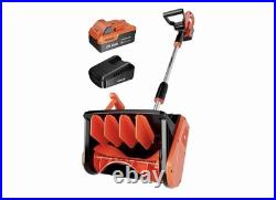 Voltask Cordless Snow Shovel, 24V 4.0Ah Battery, 13-Inch Clearing Width, 550W