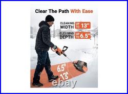 Voltask Cordless Snow Shovel, 24V 4.0Ah Battery, 13-Inch Clearing Width, 550W