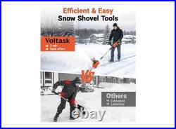Voltask Cordless Snow Shovel, 24V 4.0Ah Battery, 13-Inch Clearing Width, 550W