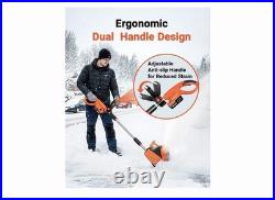 Voltask Cordless Snow Shovel, 24V 4.0Ah Battery, 13-Inch Clearing Width, 550W