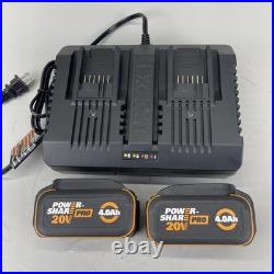 Worx Nitro 40V 12 in. Snow Shovel WG460 2 x 4.0 AH Batteries + Charger