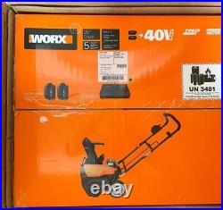 Worx WG471 40V (2X20V) 20 Cordless PowerShare Snow Thrower with Brushless Motor