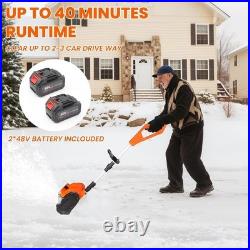 XHHEZQ 13 Cordless Snow Shovel 2x 48V 600W Motor 4-Ah Battery