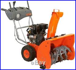 YARDMAX Gas Snow Blower 26 in. Two-Stage Gravel Paved Metal Steel Electric Start