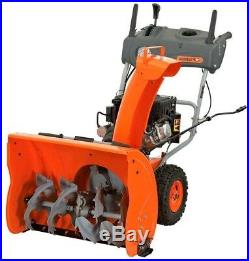 YARDMAX Gas Snow Blower 26 in. Two-Stage Gravel Paved Metal Steel Electric Start