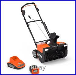 Yard Force 60V 22-Inch Cordless Snow Blower Single Stage Battery Free Shipping