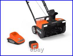 Yard Force 60V 22-Inch Cordless Snow Blower Single Stage Battery Free Shipping