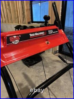 Yard Machines 24in 179cc Two-Stage Gas Snow Blower, Electric Start, Red/Black