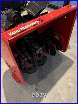 Yard Machines 24in 179cc Two-Stage Gas Snow Blower, Electric Start, Red/Black